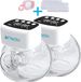 OPTIMERA® Handsfree Elektrische Dubbele Borstkolf - Wit - BPA-vrij - Draadloos - Incl. 20 Bewaarzakjes, 4 Borstmaten & Reistas