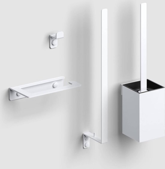 Clou Fold toilet accessoireset, mat zwart