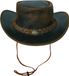 Urban 5884 Cowboyhoed van echt leer, westernhoed voor heren en dames van echt rundleer, vormbare rand en verstelbare kinriem, Lichtbruin., XXL