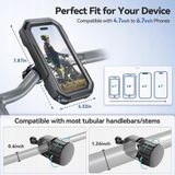 Vigor zhouyuanxing Waterdichte Fiets/Motor Telefoonhouder 360° Draaibaar met Schermbescherming - Zwart
