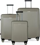 Bugatti Linea 4 wielen Kofferset 3-delig - Harde bagage - TSA slot - olive