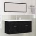 Maison Exclusive - Armoire de salle de bain, noir, aspect chêne, 100 x 38,5 x 46 cm