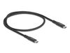 Delock 80023 USB4 Gen 2x2 USB-C naar USB-C Kabel 0.5m Zwart
