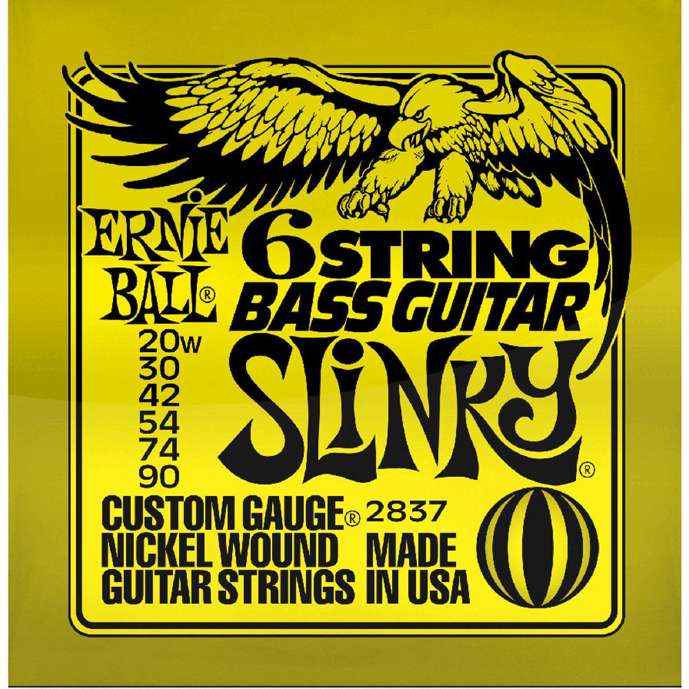 Ernie Ball 2837 Slinky 6-string 29 5/8 Scale Bass Guitar Strings
