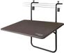Aktive Opklapbare En Hangende Metalen Tafel Voor Balkon 60x40 Cm Zilver