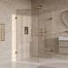 Brauer Void - Cabine de douche à porte battante - Verre transparent - 100x140x200 cm - incl. Revêtement de verre - Or brossé PVD