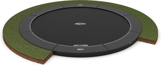 BERG SPORTS Champion Flatground Trampoline - 430 cm - Rond - Grijs