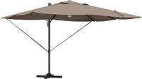 vidaXL Parasol 351 x 250 x 253 cm Polyester en Aluminium Taupe
