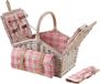 casa.pro Panier de pique-nique Bucchianico set de pique-nique 2 personnes jaune et blanc
