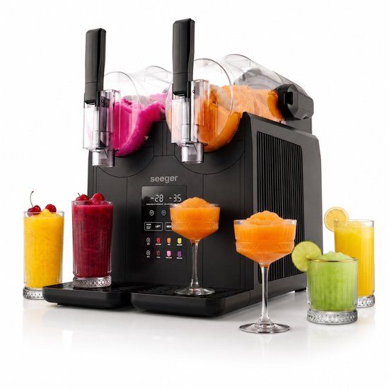 Seeger SuperSlush Twin - Dubbele Slush Machine voor Thuis - Zwart