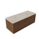 Saniclass Holz Frame Badkamermeubelset - 120x45x43cm - Travertine natuurstenen topblad - zonder kraangat - 1 lade - mat walnut pure