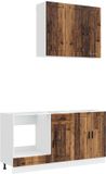 vidaXL Keukenblok PORTO 5 st Oud hout Bewerkt hout