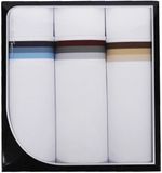 Swan Textiel 3-pack Heren Zakdoeken Vintage White Katoen