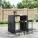 Prolenta Maison Exclusive - Lot de 2 tabourets de bar en résine tressée noire et bois d'acacia massif