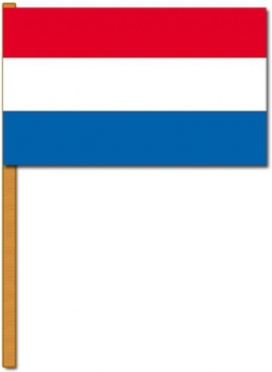 - Nederlandse luxe zwaaivlag 30x45 cm