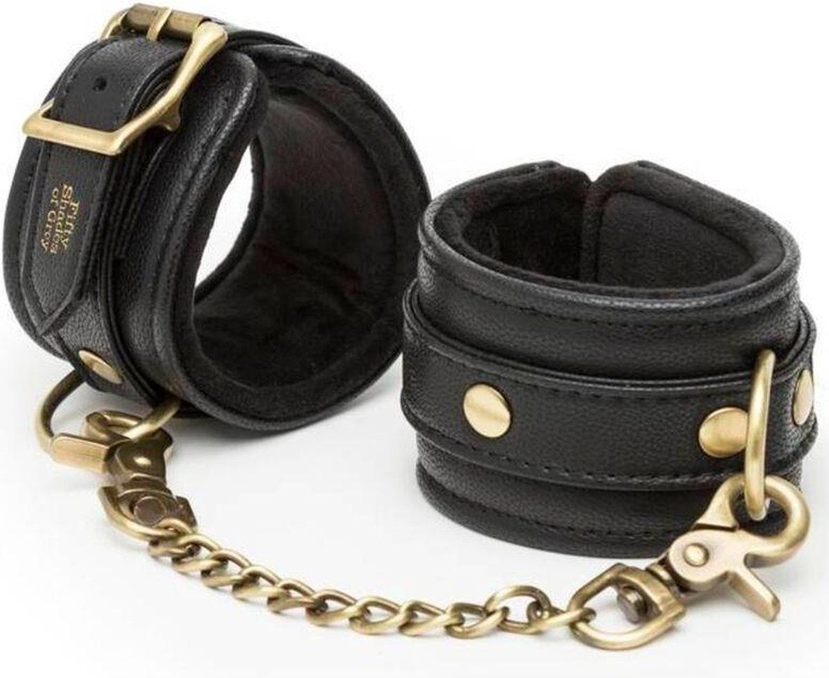 Fifty Shades of Grey Bound to You Wrist Cuffs - Black
