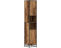 vidaXL Meuble de salle de bain Bois vieilli 35 x 37,5 x 188,5 cm