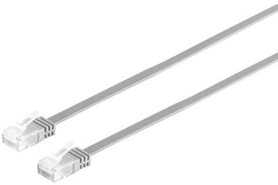 S-Impuls Patchkabel-Flachkabel U/UTP cat. 6 slim 7,5m Grijs