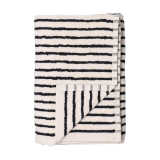 Scandi Living Serviette de bain Drift 70x140 cm Blanc-noir