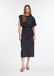 comma - Vrouwen - Asymmetrische satijnen jurk met drapering - Navy - Maat 42