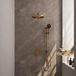 Brauer Gold Edition Thermostatische Regendoucheset Inbouw - Hoofddouche 30 cm - Geborsteld Goud