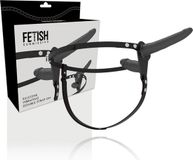 Fetish International Dreamlove S.A. FETISH SUBMISSIVE HARNESS | Fetish Submissive Double Strap Vibrator Strap-on Black Sex Toys for Lesbian | Sex Toys voor Vrouwen