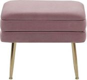 Beliani ODESSA Hocker - roze fluweel - Modern design - 49 x 34 x 43 cm
