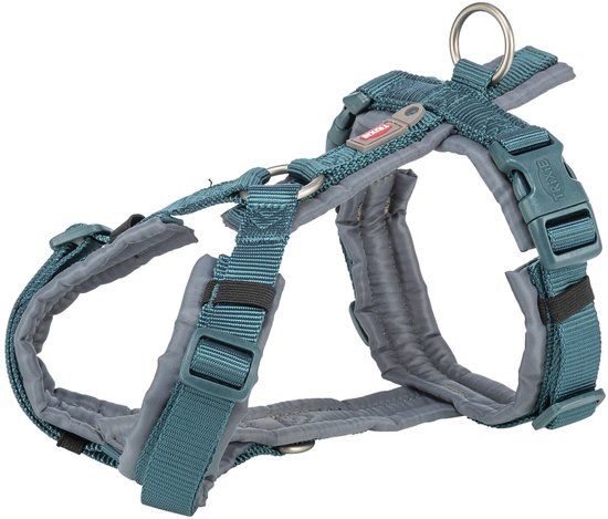 Trixie Premium Trekking Hondentuig Petrol Blauw/Grafiet Grijs