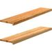 Marches D'Escalier 2 Pcs Marron Clair 120x30x2 Cm Chêne Massif