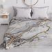 PETTI Artigiani Italiani Sprei voor tweepersoonsbed, lente en zomer, lichte deken voor tweepersoonsbed, beddengoed, lichtgrijs marmer, 100% Made in Italy