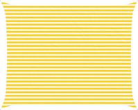 vidaXL Zonneschaduw Geel en Wit 4 x 5 m 100% Polyester Oxford