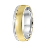 Lucardi Dames Vriendschapsring Mallorca zirkonia - Ring - Echt Zilver - Zilver en Goudkleurig