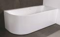 Luca Half Vrijstaand Hoekbad Rechts Luca Sanitair Primo Acryl 180x80x60 cm - Glans Wit