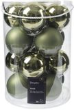 Decoris Boules verre brillant-mat mélange dia. 8,00 cm vert romarin(12)
