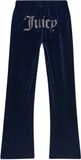 Juicy Couture Velour Track Pant With Diamante Branding Vrijetijdsbroek voor dames, Nachtblauw, M