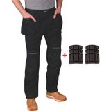 Portwest Urban werkbroek met kniezakken + gratis kniestukken 46 zwart