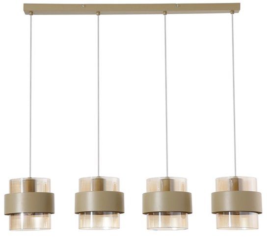 Searchlight Electric Searchlight Hanglamp Royal 4-lichts zand bruin