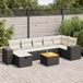Maison Exclusive - Ensemble de meubles de jardin 8 pièces avec canapé et coussins, noir, en polyrotin