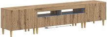vidaXL 3-delige LED TV-kast DELFT Artisanaal eiken Bewerkt hout