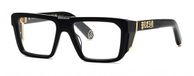 Philipp Plein PLEIN MASTER VPP142M SHINY BLACK 55/18/145 Unisex Clip-On only
