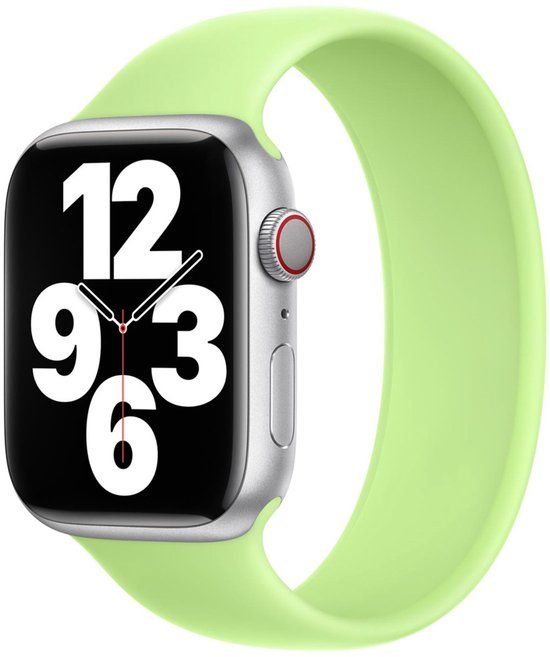 Apple Siliconen solobandje voor de Apple Watch | 44/45/46/49 mm - Maat 3 - Sprout Green