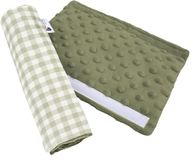 Medi Partners 2 stuks Autogordelbeschermer 17x22cm Baby 100% Katoen Minky Dubbelzijdig Sportwagen Wrijvingspunten