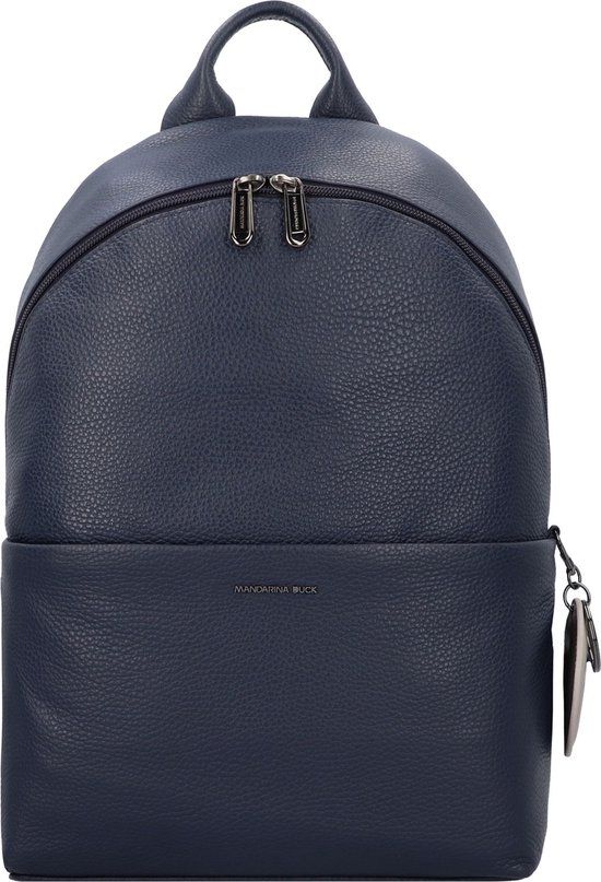 Mandarina Duck Mellow Leather Rugzak met laptopvak Dress Blue