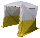 Tente pliable - 1,80 x 1,80 x 1,80 m - Blanc et jaune - Pop-up