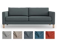 MASTERS OF COVERS Donkergrijs hoes voor IKEA Karlstad 3-zits bank