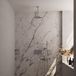Brauer Chrome Edition Thermostatische Doucheset Inbouw - Hoofddouche 20 cm - Met Drukknoppen - Handdouche Staaf - Doucheslang - Wandaansluitbocht