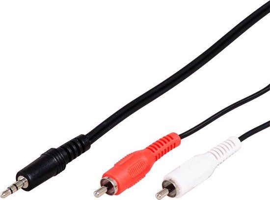 Goobay 50018 audio kabel 1,5 m 3.5mm 2 x RCA Zwart