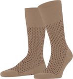 FALKE Airport Special Edition gedessineerd wol katoen sokken heren bruin - maat 43-44