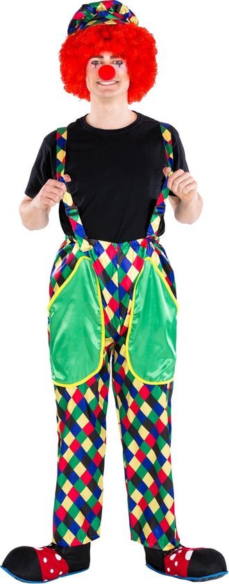 Tectake dressforfun - Herenkostuum clown August M - verkleedkleding kostuum halloween verkleden feestkleding carnavalskleding carnaval feestkledij partykleding - 300829