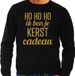 Bellatio Decorations Foute kersttrui/sweater voor heren - Hohoho kerst cadeau - zwart - glitter goud XXL